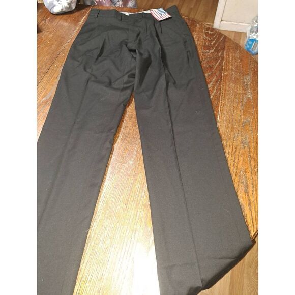 New 33" Waist Bonacci Roberto Black Wool Pleated Suit Dress Tuxedo Pants NWT - Picture 1 of 6